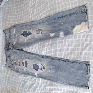 American Eagle distressed slim straight jeans